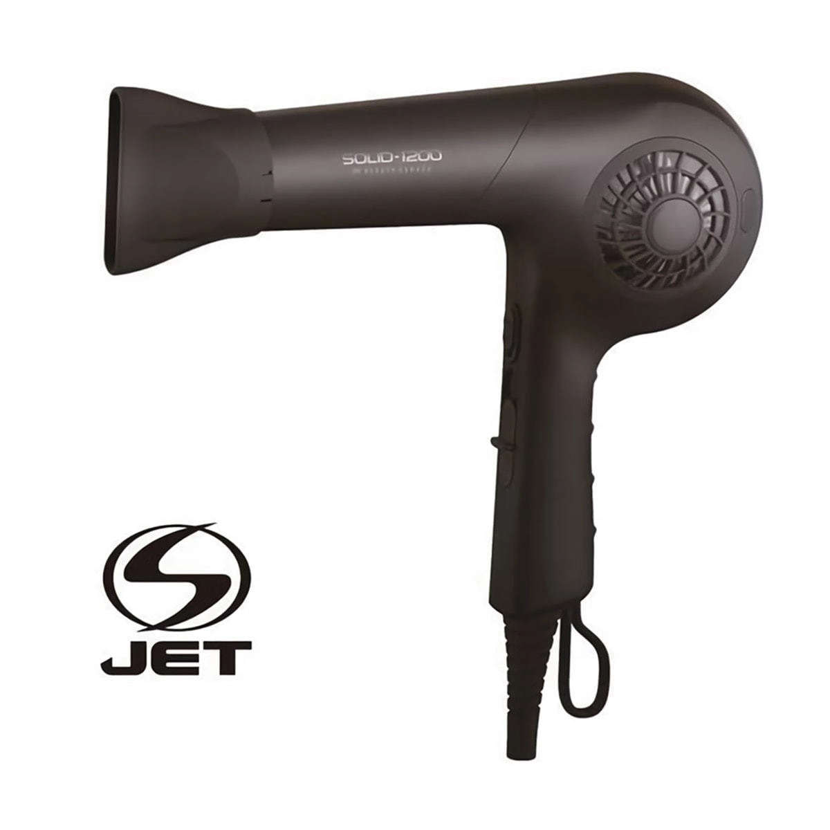 【S-JET認証取得】プロフェッショナルヘアドライヤーSOLID-1200 （1200W） マットブラック