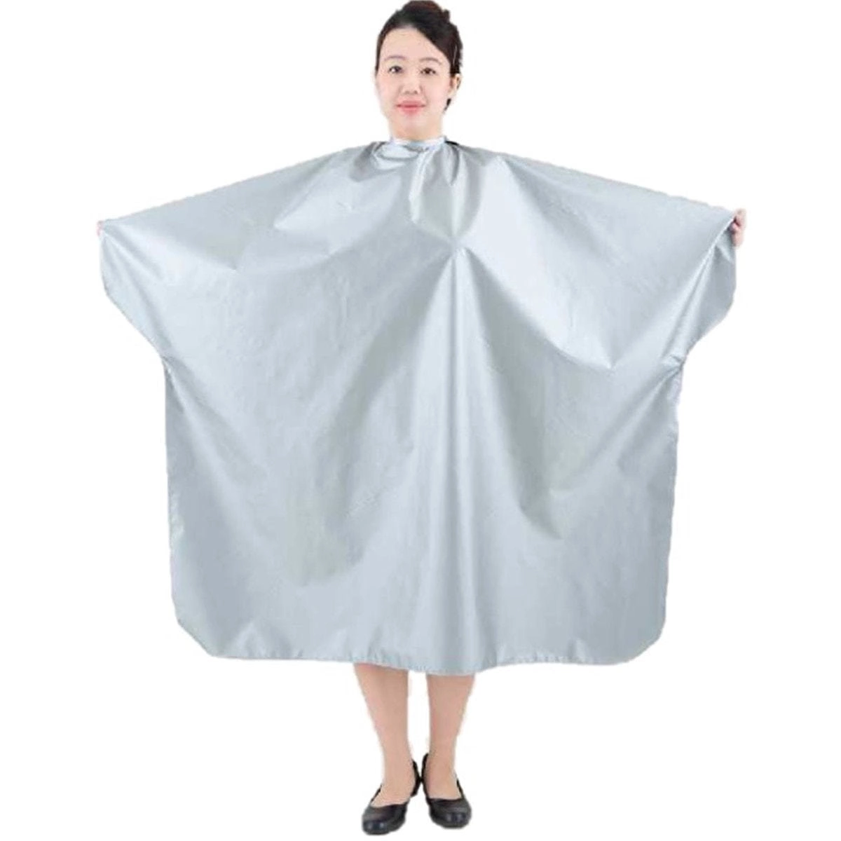 Waterproof cloth with sleeves No.4619 Silver (Made in Japan)