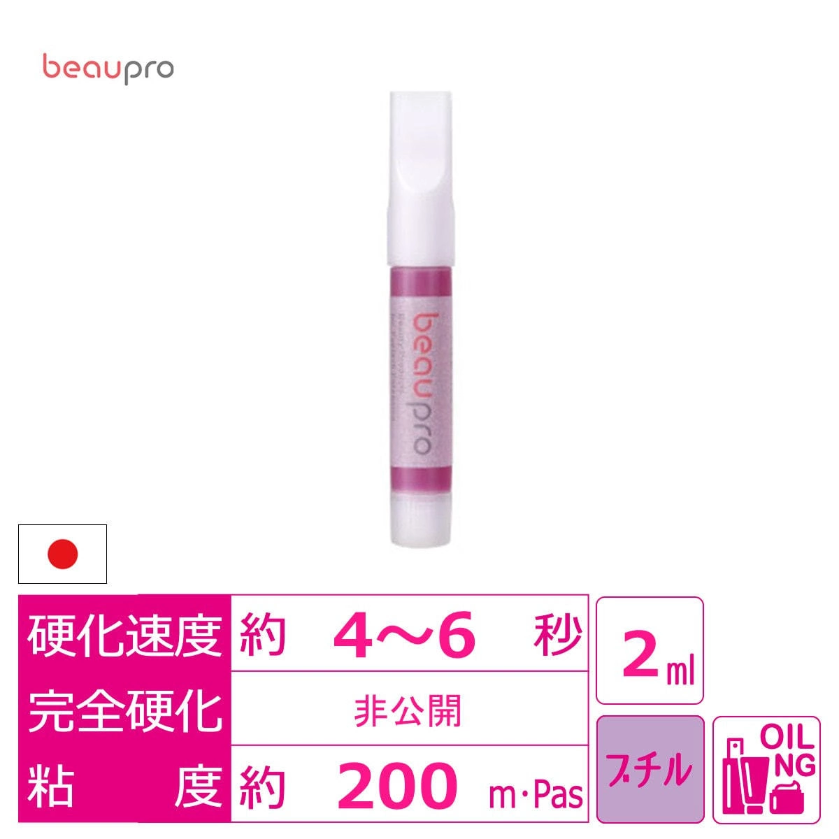 【beaupro】Japanese made glue super fast drying 2ml