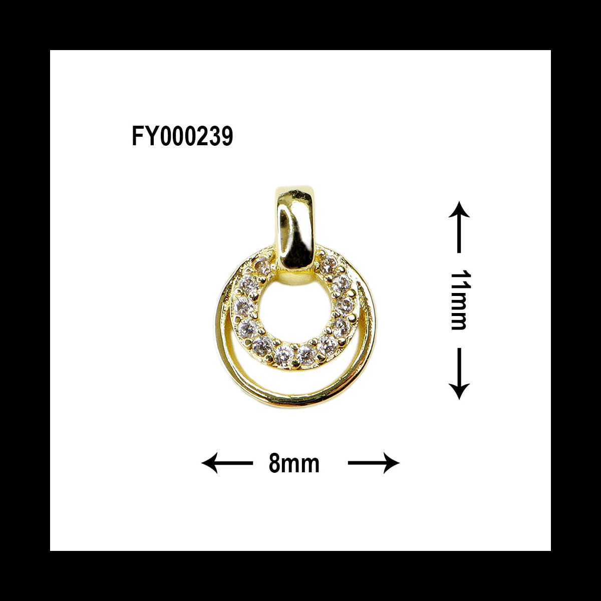 SONAIL PLUS Lapisravi Select Double Ring Charm Gold Nail Parts