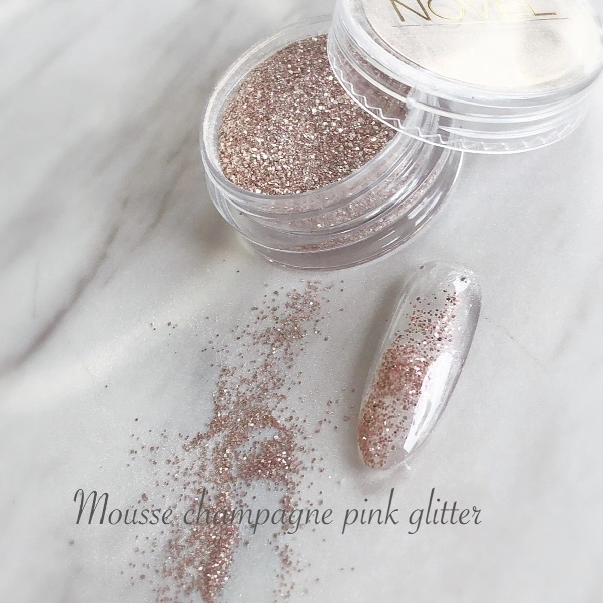 NOVEL Mousse champagne pink glitter