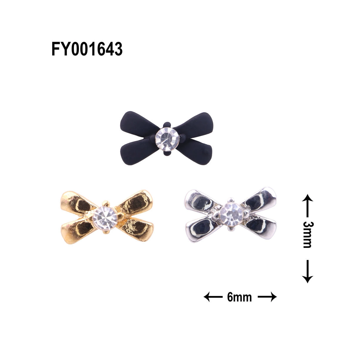 SONAIL Ribbon Barrette Bijou Deco 3-Color Set