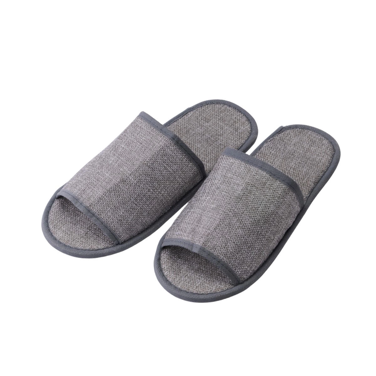 A pack of 15 smooth, comfortable linen slippers (charcoal)