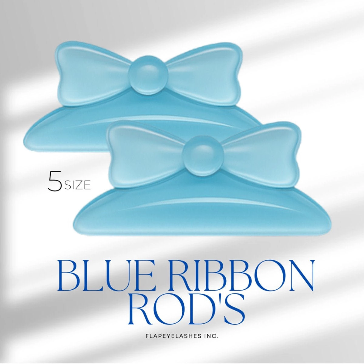 【Flap eyelashes】 Blue ribbon rod, 5 sizes